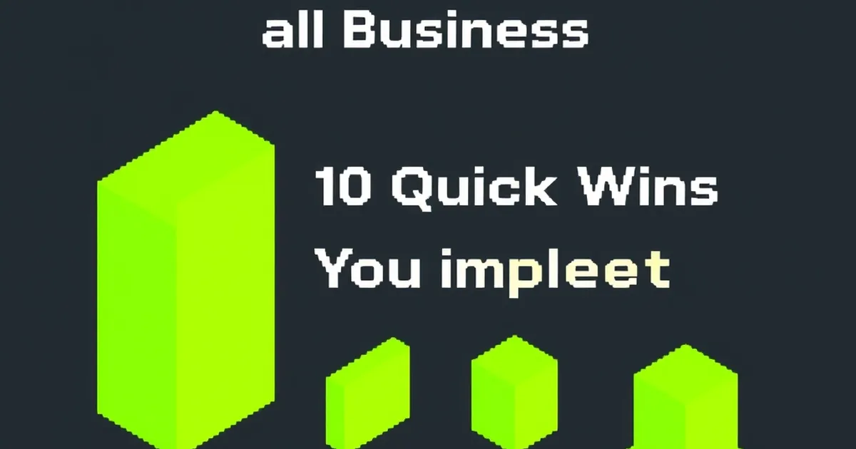 AI for Small Business: 10 Quick Wins You Can Implement This Week, pixel-art illustration