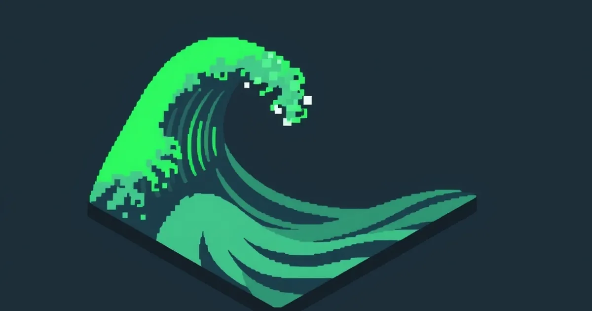 The AI Wave Is Here: 5 Signs Your Team Is Falling Behind, pixel-art illustration