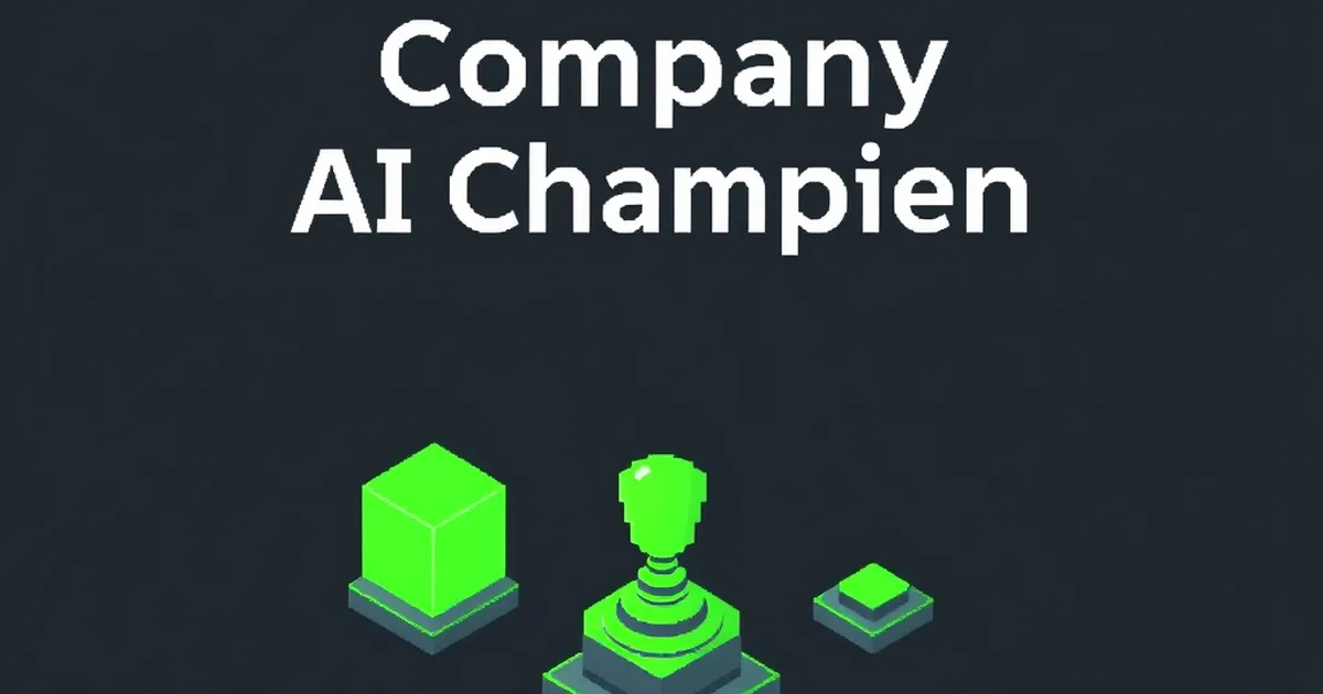 How to Become Your Company's AI Champion in 90 Days, pixel-art illustration