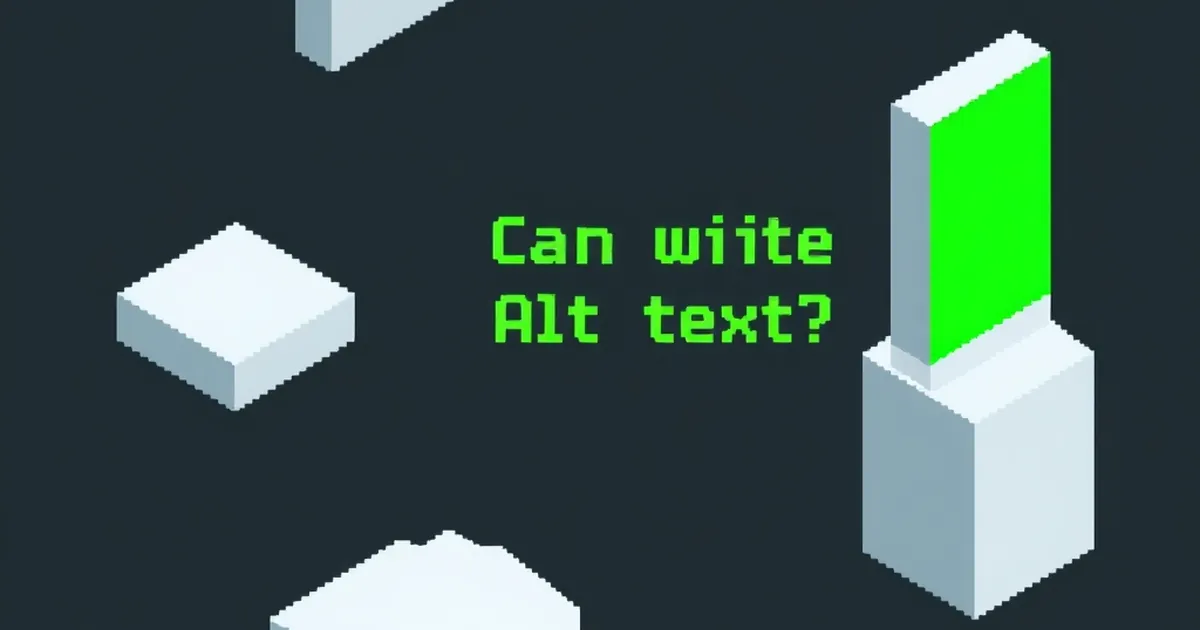 Can AI Write Good Alt Text? An Honest Answer, pixel-art illustration