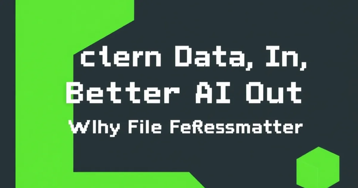 Clean Data In, Better AI Out: Why File Formats Matter, pixel-art illustration