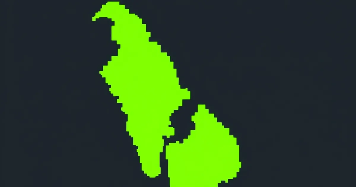 Digital Transformation in Sri Lanka, pixel-art illustration