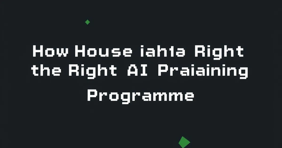 How to Choose the Right AI Training Programme for Your Team in, pixel-art illustration
