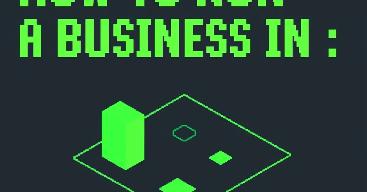 How to Run a Business in : The Weekly Operating System, pixel-art illustration