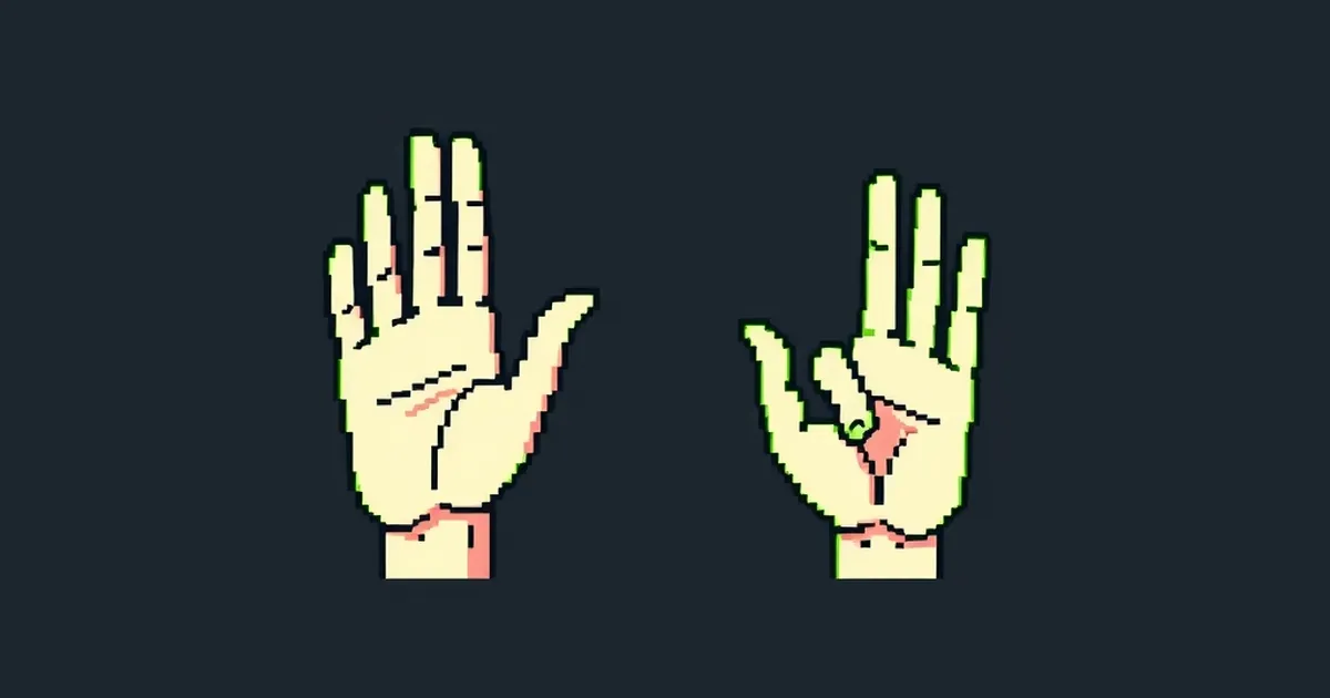 Learn Sign Language Online, Free: Where to Start, pixel-art illustration