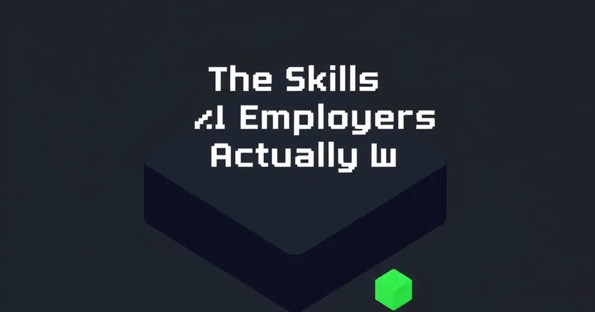 The Skills AI Employers Actually Want in, pixel-art illustration