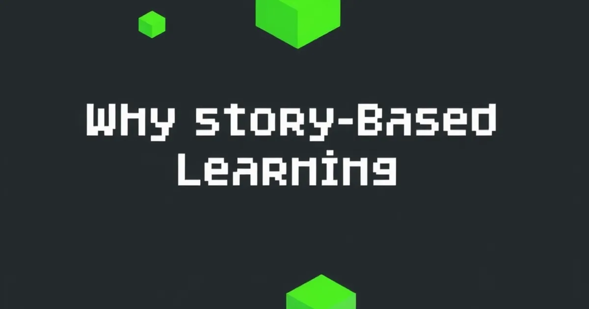 Why Story-Based Learning Beats Bullet Points, pixel-art illustration