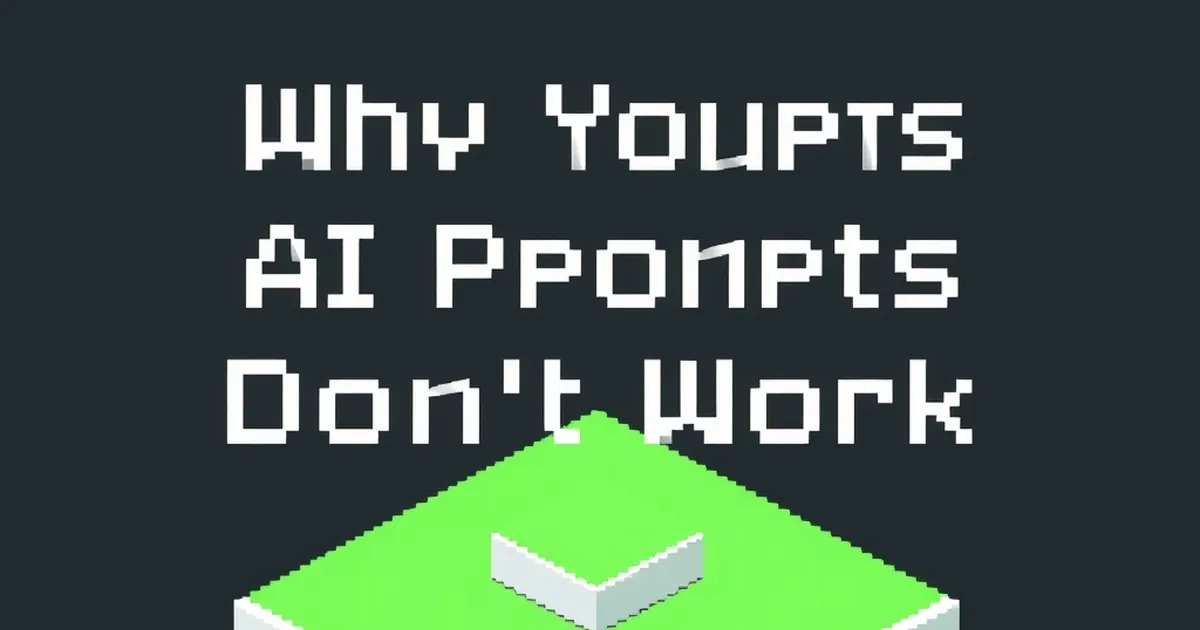 Why Your AI Prompts Don't Work, and the 5-Minute Fix, pixel-art illustration