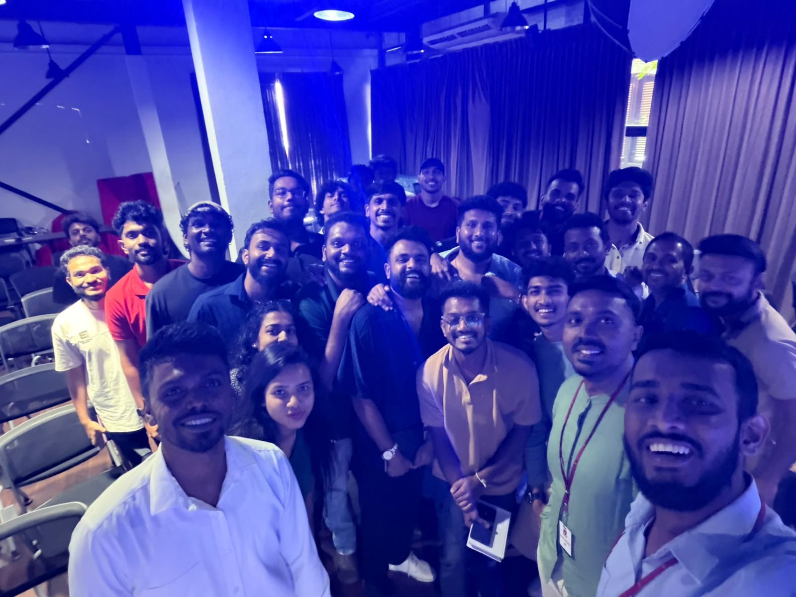 Cocoon with the Derana team after a training session