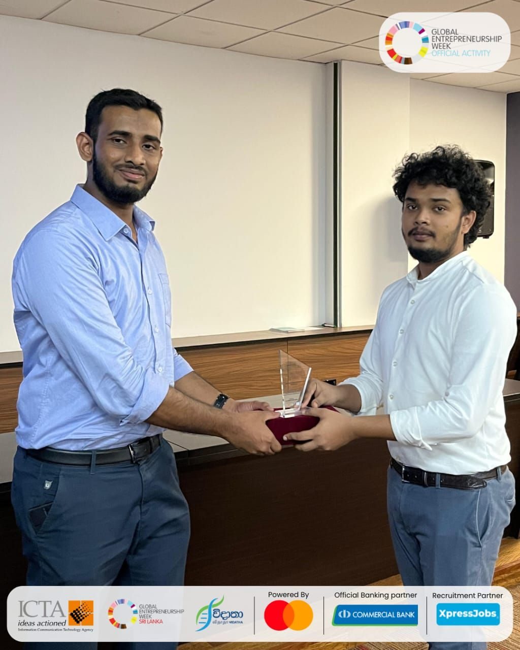 Cocoon receiving recognition at an ICTA event